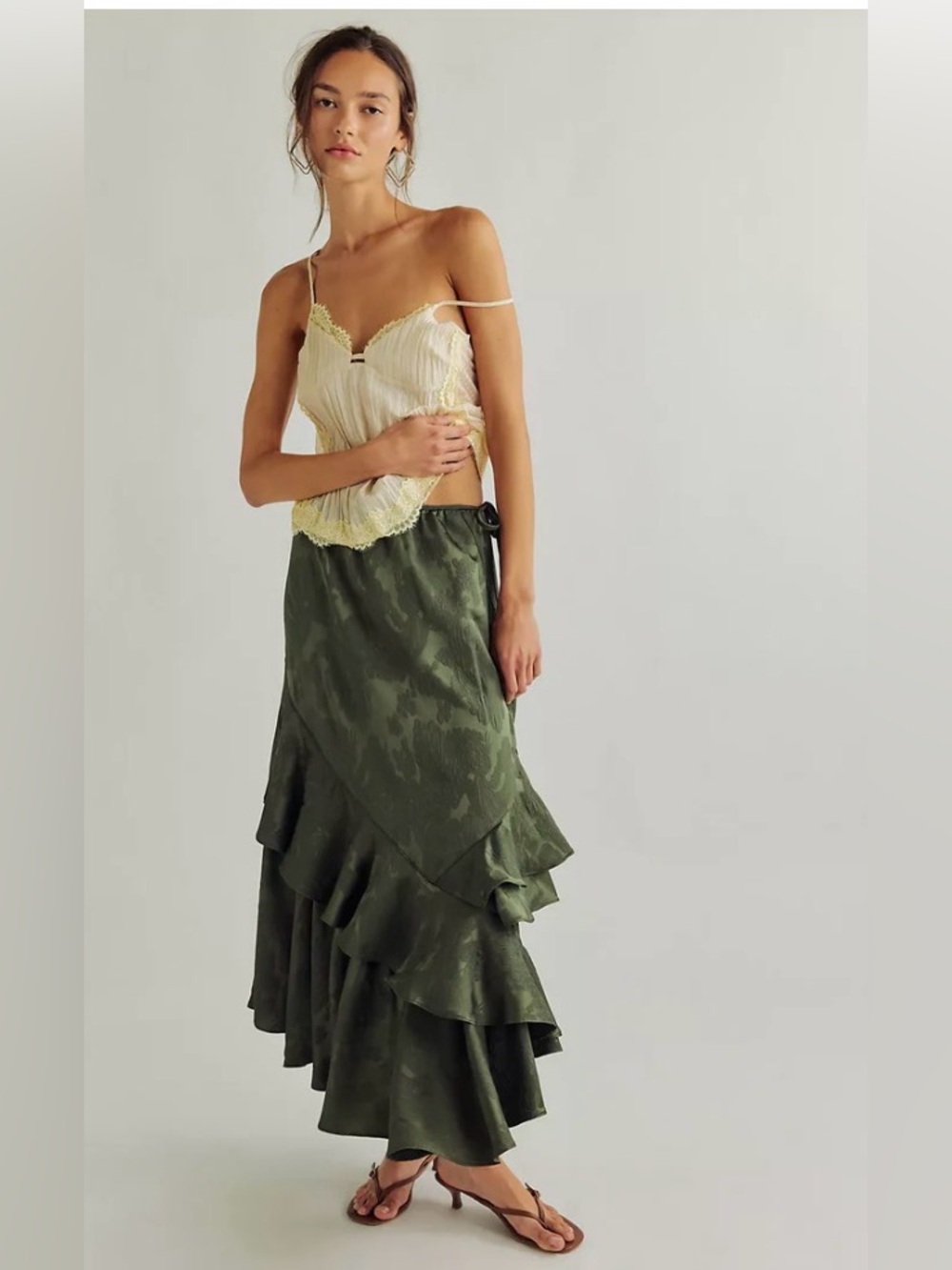 FREE PEOPLE Autumn Promenade Maxi Skirt /Adventurer size 6
